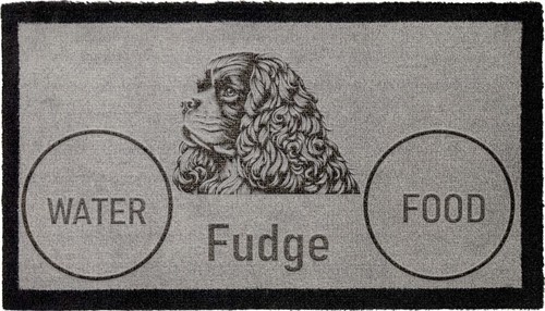 Dogs Light Grey Pet Food Water Door Mat 70x40cm Gift - Picture 8 of 48