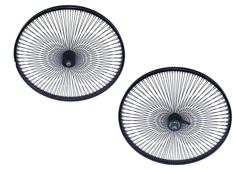 きゃっこ 2 CHROME 144 SPOKE LOWRIDER BICYCLE RIMS 26