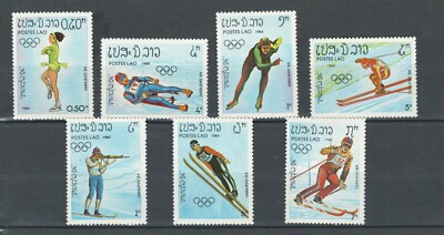 LAOS ASIA OLYMPICS WINTER GAMES SARAJEVO 1984 SET MNH STAMPS LOT(SP 742 ...