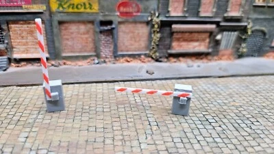 3D-SCALE 2 Stück Parkhaus Schranken H0 1:87 für Modellbau Parkplatz uvm. - Made in DE