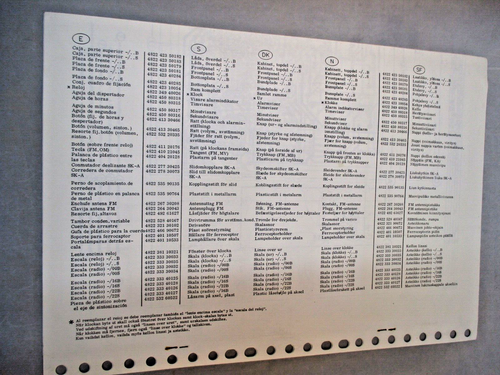 Vintage Retro Philips Radio Service Data Sheet Manual - 22RS294 - 1970's? - Picture 3 of 7