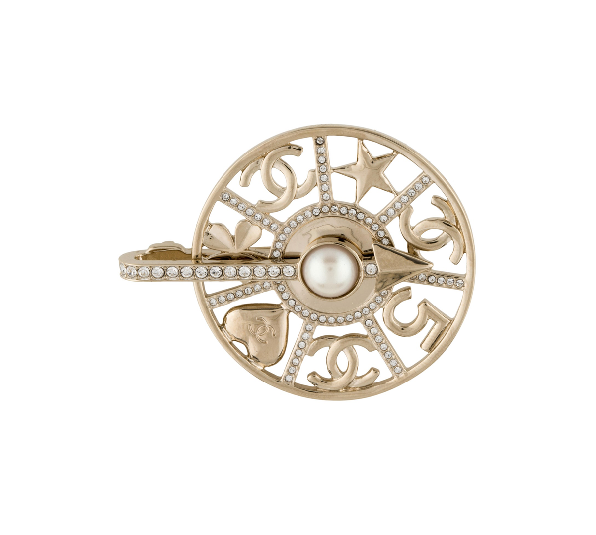 CHANEL アメリカ国旗 ハート型ピンバッジ CHANEL アメリカ国旗 ハート型ピンバッジ