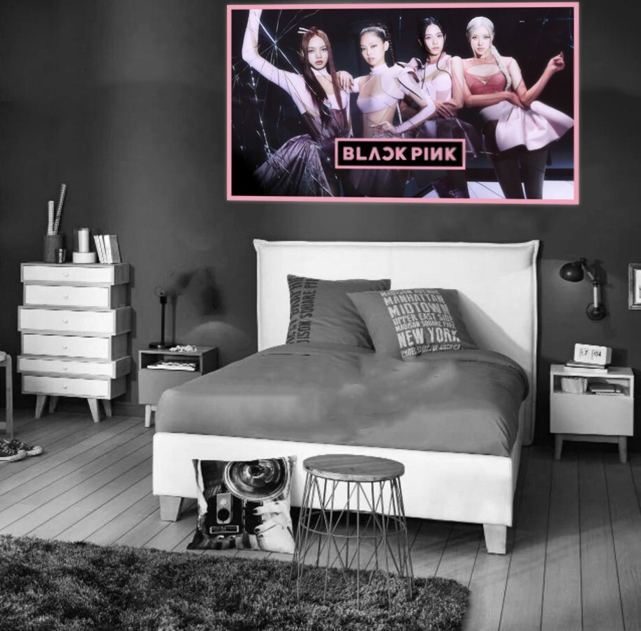 Bâche BLACKPINK XXL 174x100cm affiche premium en PVC haute définition