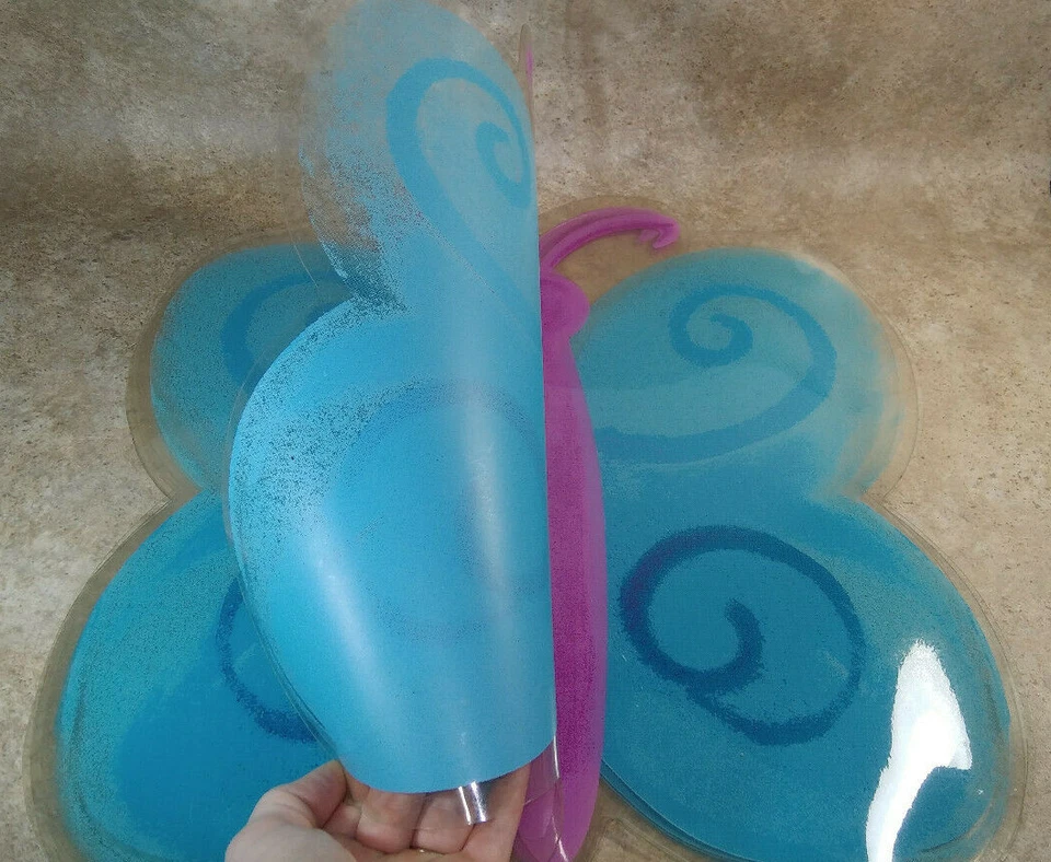 Juego de 6 manteles individuales de plástico de goma flexibles en forma de mariposa azul y púrpura resorte Foto 4 de 4
