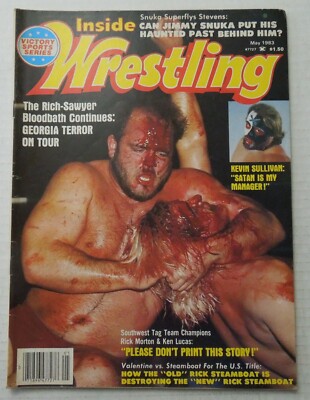 Vintage INSIDE WRESTLING May 83 Buzz Sawyer Tommy Rich Bloody Feud