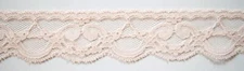 10 Yds. Vintage Raval Fleshtone 1 3/8" Soft Nylon Lace L-714b