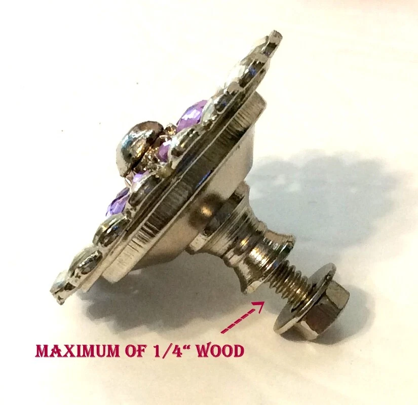 6 - Perillas de tirador de cajón de diamantes de imitación - 1-7/8" de diámetro Foto 2 de 4