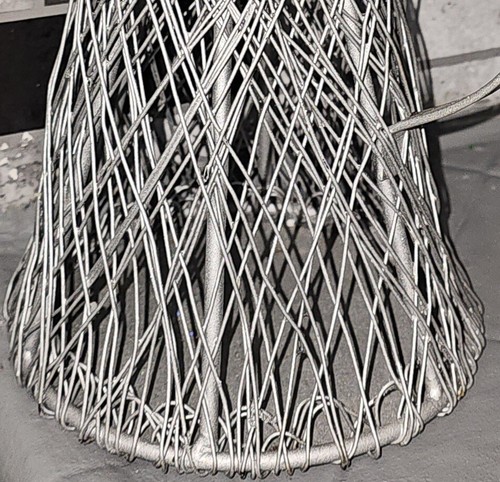 Vintage OOAK Woven Copper Wire Basket Pitcher (W/Glitter On Copper) - Picture 10 of 15