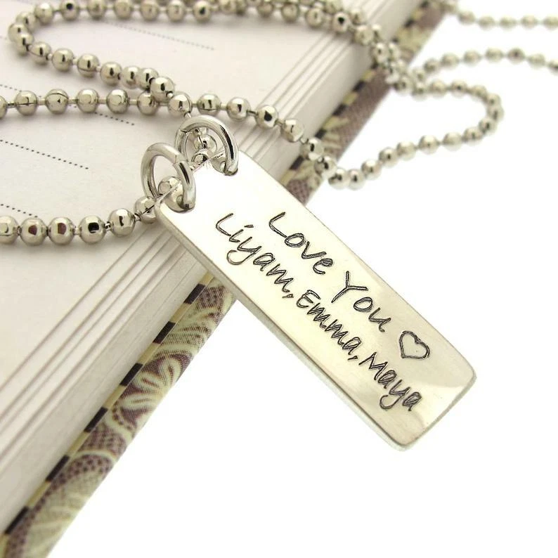 Men's necklace shop with children's names