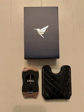 Colibri v-cut cigar cutter With Handmade Alligator Sheath. Barely Used!
