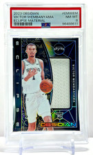 2023 Panini Obsidian Eclipse Material #'d /249 Victor Wembanyama SA Spurs PSA 8