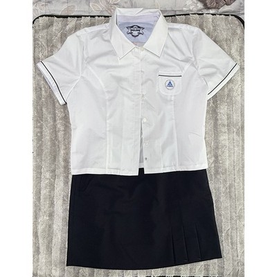 Authentic Korean School Uniform Summer Set Navy M Excellent K-Drama Cosplay
