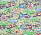 Coca-Cola Spectrix Vintage Cotton Fabric Diner Gas Station 42" x 44"
