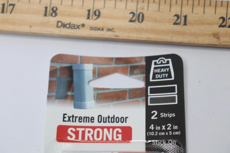  (2-Pk) VELCRO(R) Hook And Loop Strips Gray 4 X 2 - Image 2 of 4