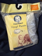 Vintage Gerber Vinyl Pants Underwear Toddler 3 Pack Size XLarge Brand New