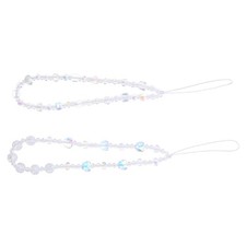 2 Pcs Cellphone Lanyard Chain Mobile Bag Pendant Beaded