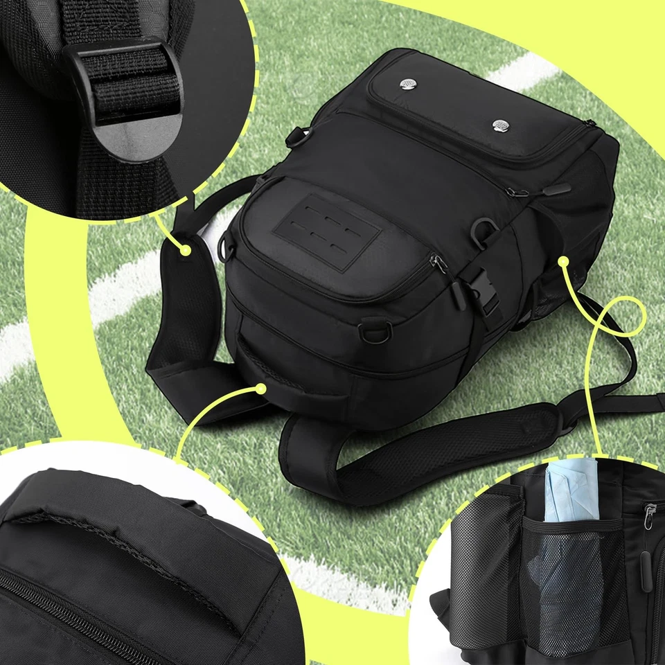 Basketball Rucksack Sportrucksack mit Schuhfach & Ballfach Wasserfester Baske... - Bild 3 von 4