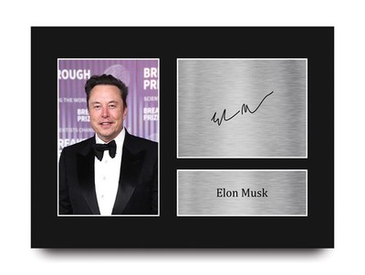 Elon Musk Tesla CEO tolle Geschenkidee gedruckt gerahmt Autogramm Bild für Fans
