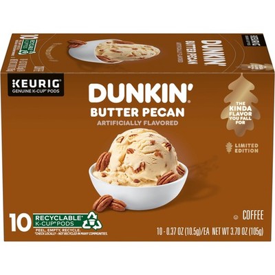 Dunkin  Butter Pecan Artificially Flavored Coffee, K-Cup 10 Count (Pack of 6)