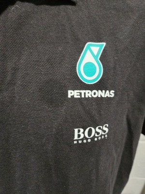 VTG Hugo Boss Black AMG Petronas F1 Racing Polo Shirt Mens XL HTF