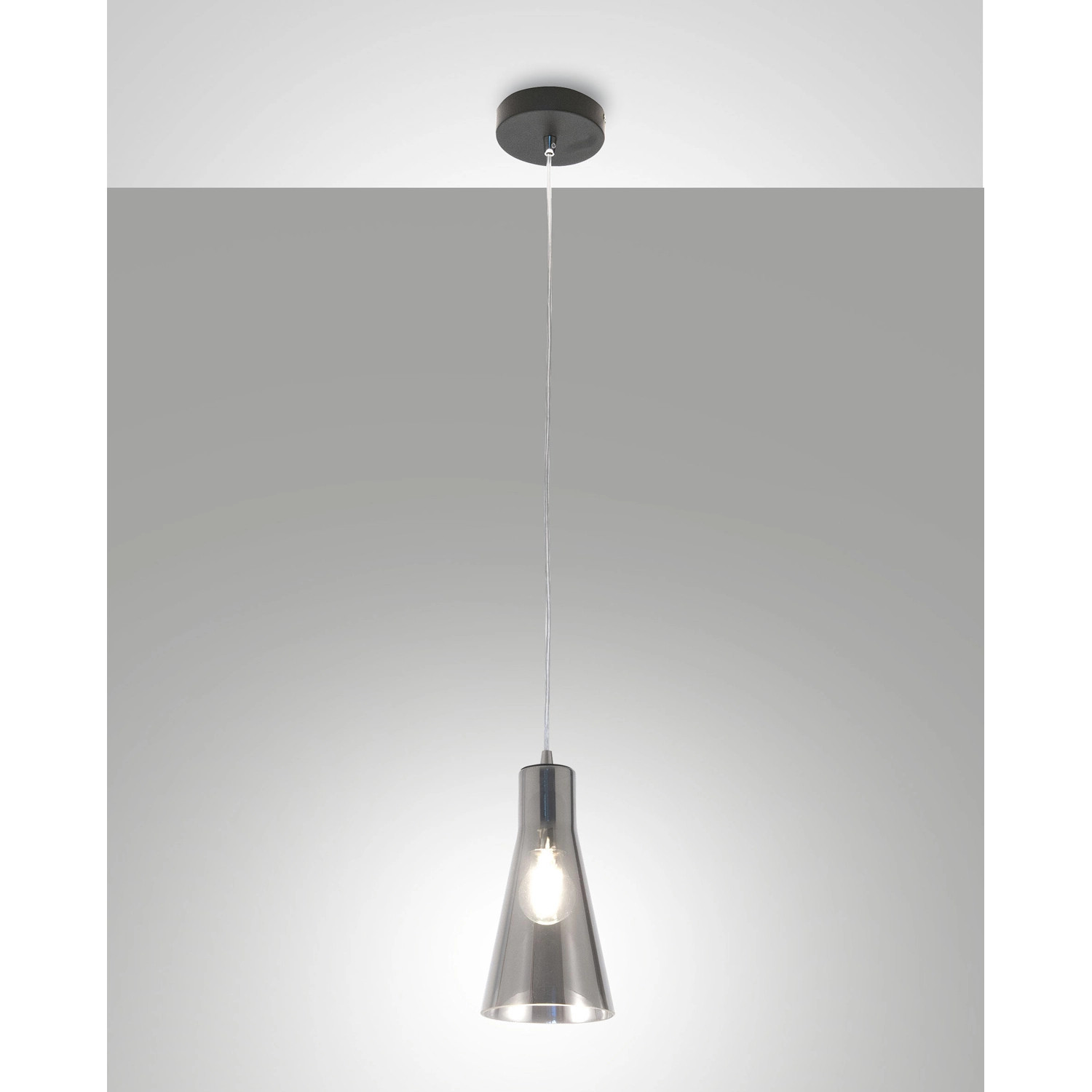 Sospensione Dafne Fume 1 Luce Fabas Design Collezione DAFNE Alta Qualità 200 Cm