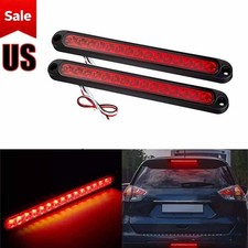 10 Red Led Light Bar 3rd Brake Light Rear Turn Tail Strip For Car Truck Trailer