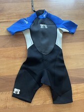 Body Glove Wetsuit Men's Black Blue Dive Zipped Short Sleeve Shorty Medium