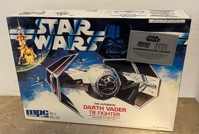 Star Wars The Authentic Darth Vader Tie Fighter MPC Model Kit Sealed