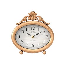Vintage Table Clock, Desk and Shelf Decor Clock, Antique Gold