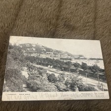 Vintage Real Photo Postcard Torquay Rock Walk Devon Scenic View