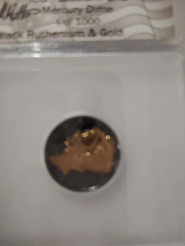 Black Ruthenium & Gold Mercury Dime ICG-ONLY 1-1,000 1945 10c Proof - Image 2 of 3
