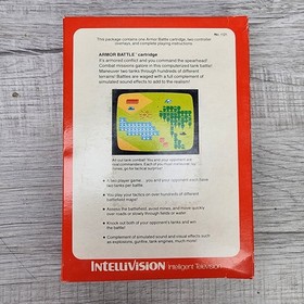 IntelliVision Armor Battle No. 1121 Vintage 1979 Video Game Cartridge W/ Box