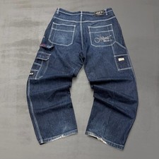 Crazy Baggy Jnco Style Urban Wear Wide Leg Y2K Blue Jeans Size 38 x 32