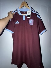 adidas authentic Aston Villa Soccer Jersey Maroon Light Blue Size XL