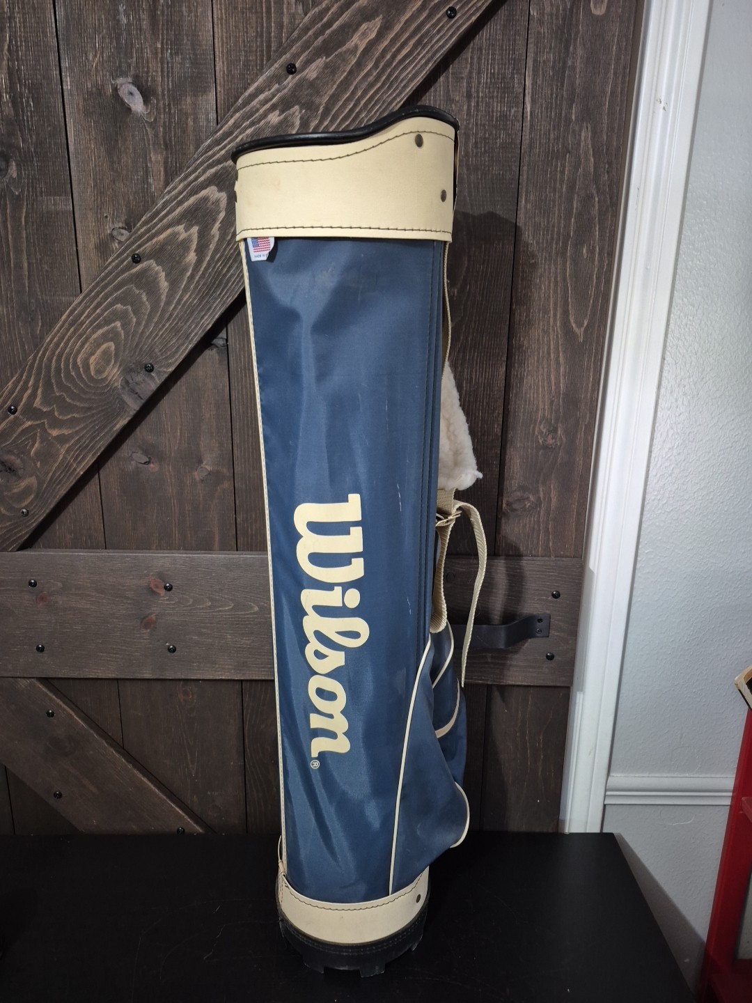 Wilson USA-Made Blue Nylon Lightweight Sunday Golf Bag