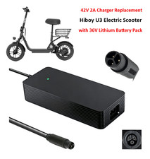 Charger for hiboy U3 Electric with 36V Battery Pack 42V 2A, Round Special Plug