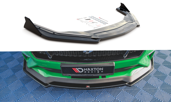 Maxton Design Frontlippe V.2 + Flaps Passend FüR Ford Mustang GT Mk6 FL-image