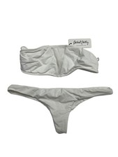 Rachel Pally White Trinidad Strapless Bikini Set