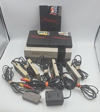 Nintendo NES-001 System w/ 4 OEM Controllers + Super Mario Bros. 1, 2, 3 (Works)