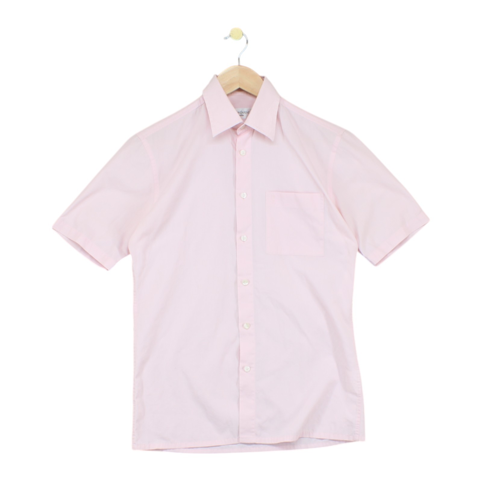 Camicia Yves Saint Laurent slim fit uomo taglia S rosa manica corta