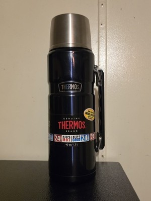 THERMOS Stainless King Vacuum-Insulated Beverage Bottle, 40 Ounce, Midnight Blue
