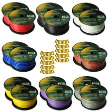 Harmony Car Primary 12 Gauge Power or Ground Wire 1600 Feet 16 Rolls Multi Color