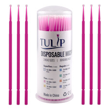 400 Dental Fine Micro Applicator Brushes 1.5mm Pink Disposable Bendable Tulip