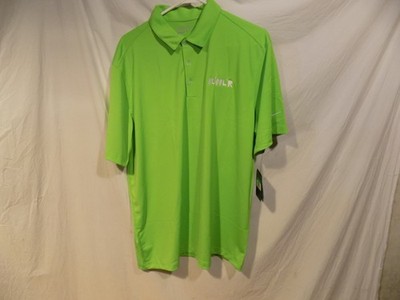 BUBBL'R NIKE GOLF MENS XL DRI-FIT LIME POLO SHIRT EMPLOYEE NEW WISCONSIN WATER