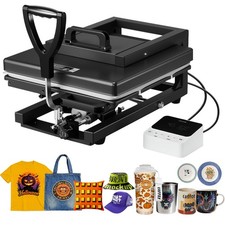VEVOR Pressa a Caldo 38x38 cm Macchina per Pressa a Sublimazione Magliette Nero