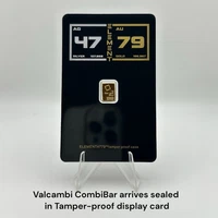 1 gram Gold CombiBar™ Valcambi Suisse .9999 Fine Gold Bar