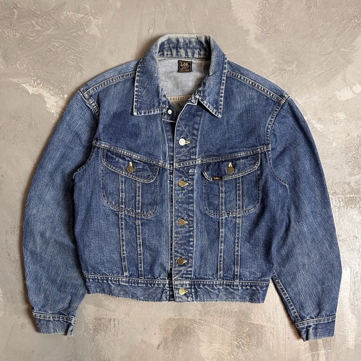Lee 101-J SANFORIZED UNION MADE Denim Jacket Rare Sz 44 True