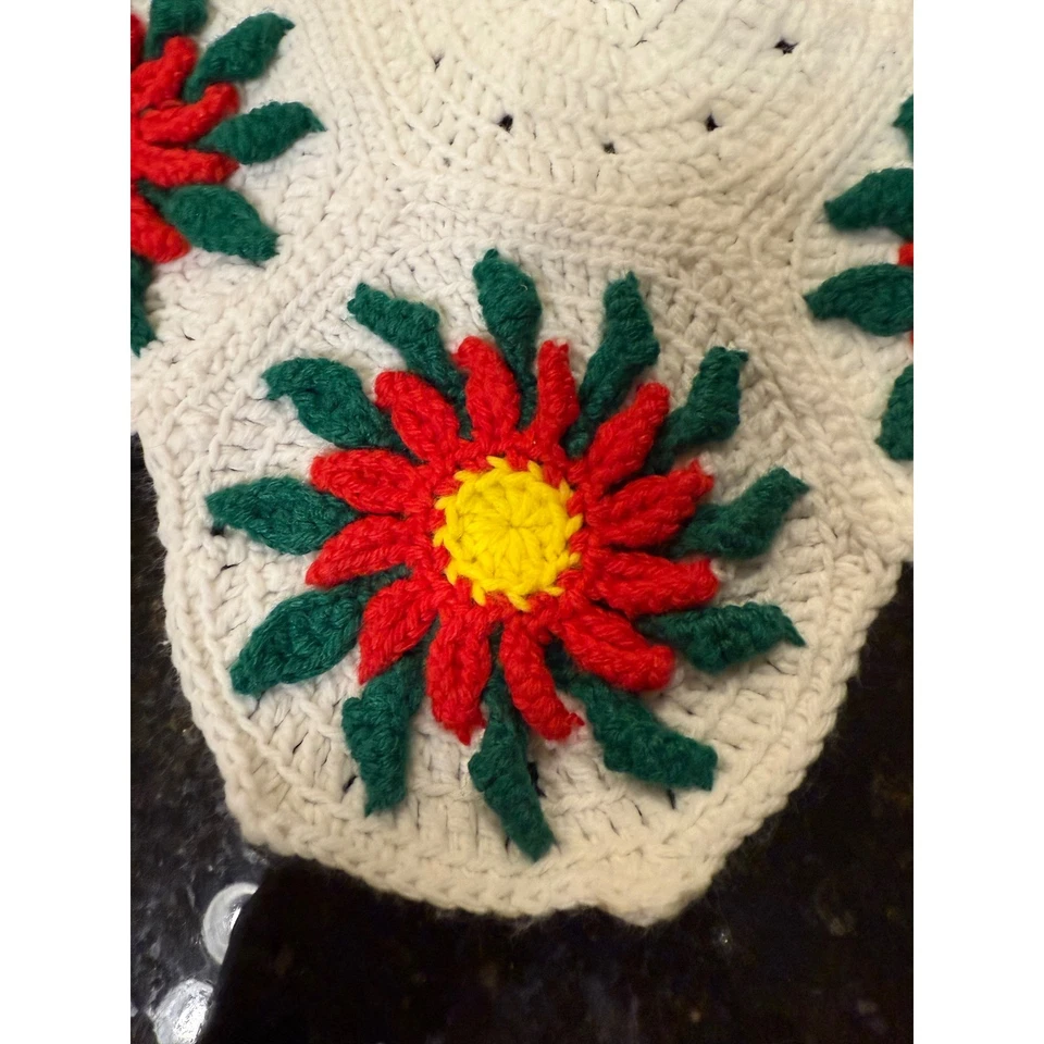 Tapete de pascua de ganchillo hecho a mano decoración navideña Foto 3 de 4