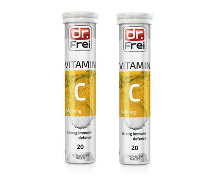 Dr.Frei Vitamin C 1000 mg 2 x 20 Brausetabletten Immunsystem Booster