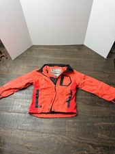 Killtec Kids Jacket Size 4 Waterproof Windproof Detachable Hood Orange Black